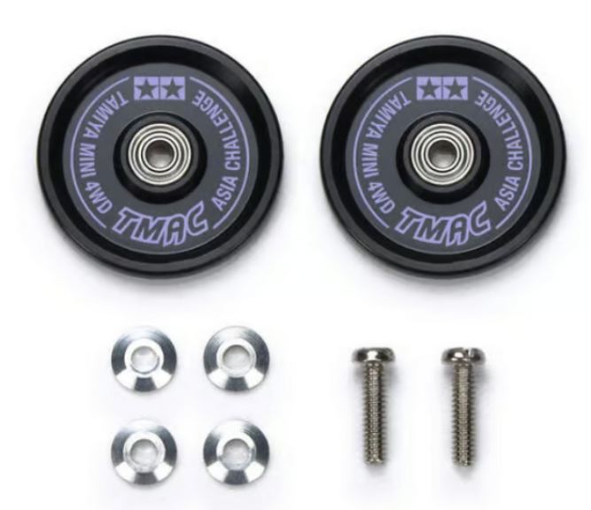 Rotelle Alluminio senza anello 19mm (Nere/Viola) Tmac Mini4wd – TAM95714