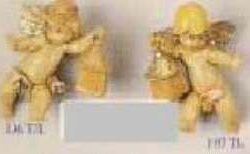 ANGELI CON LANTERNA 7cm 1pz TIPO LEGNO RESINA DA APPENDERE