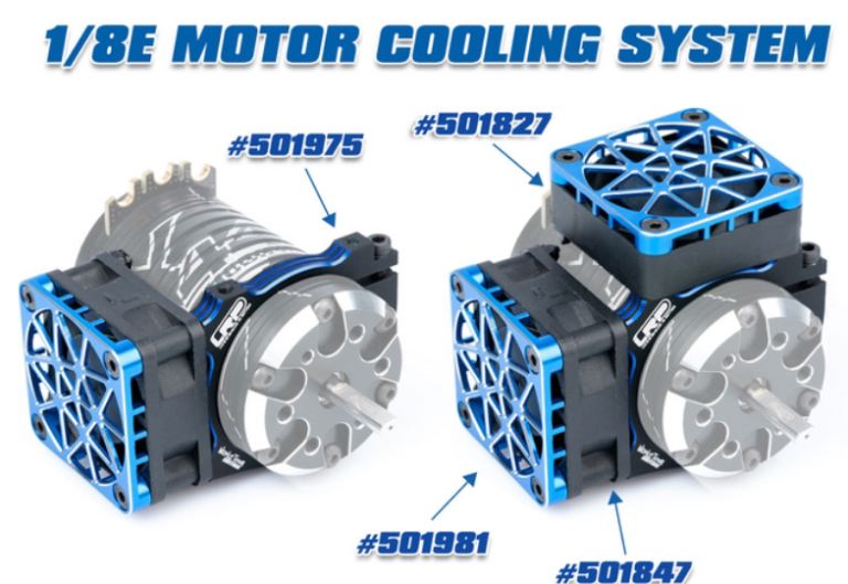 Supporto ventole da 40mm in alluminio per motori 1/8 da 42mm
