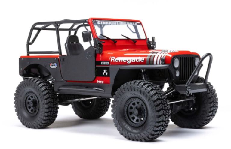 Jeep CJ-7 Renegade rossa Axial SCX10 III 4WD 1/10 montata CJ7