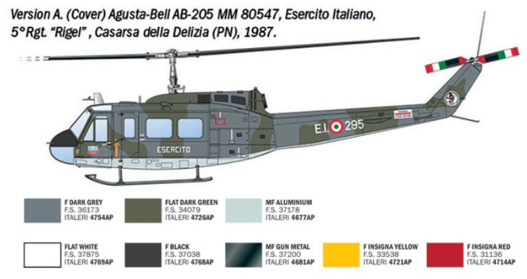 AB205 UH1D SAR 1/48 Esercito Italiano e Carabinieri Augusta Bell