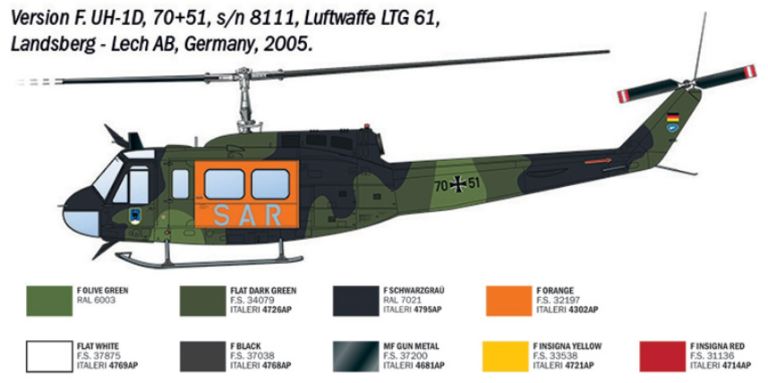 AB205 UH1D SAR 1/48 Esercito Italiano e Carabinieri Augusta Bell