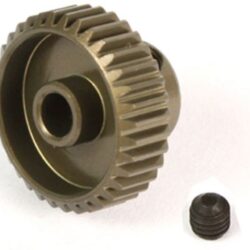 Pignone modulo 64 con 38 denti in alluminio 7075 rinforzato