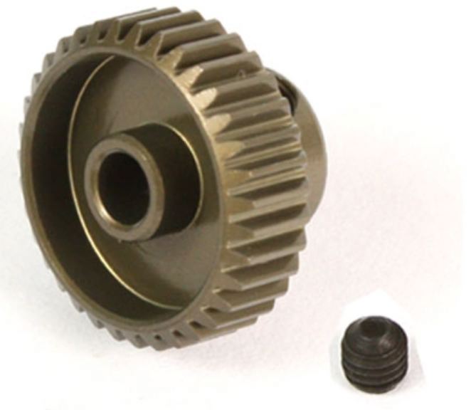 Pignone modulo 64 con 38 denti in alluminio 7075 rinforzato