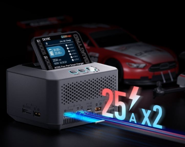 SkyRC Q500 Meo LiPo 15A 500W caricabatterie a 4 uscite 220v