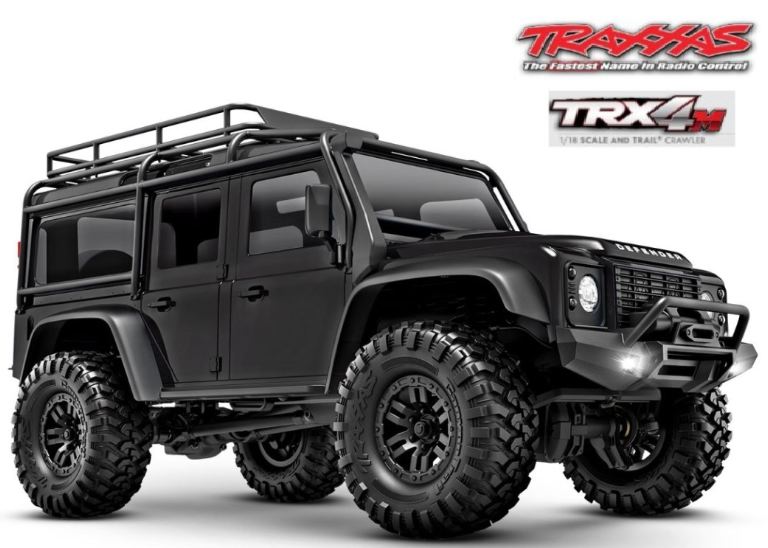 Land Rover Defender nero 1/18 TRX4M Traxxas