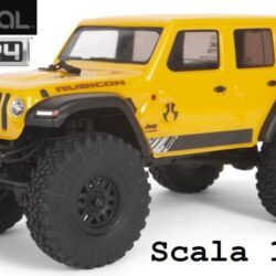 Jeep Wrangler Gialla SCX24 1/24 4WD montata con radio