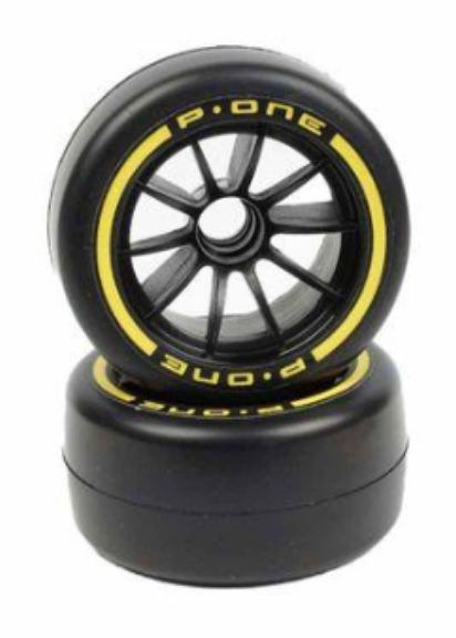 Gomme anteriori F1 P-One 1/10 Formula 1 in gomma