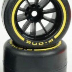 Gomme posteriori F1 P-One 1/10 Formula 1 in gomma