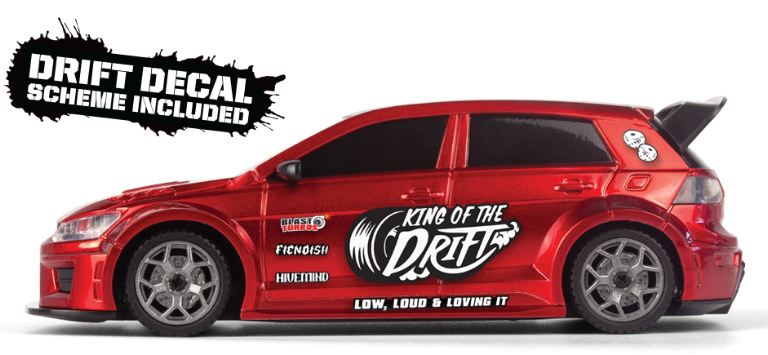 Myte D Drift 1/43 rossa micro auto con radio completa Blackzon